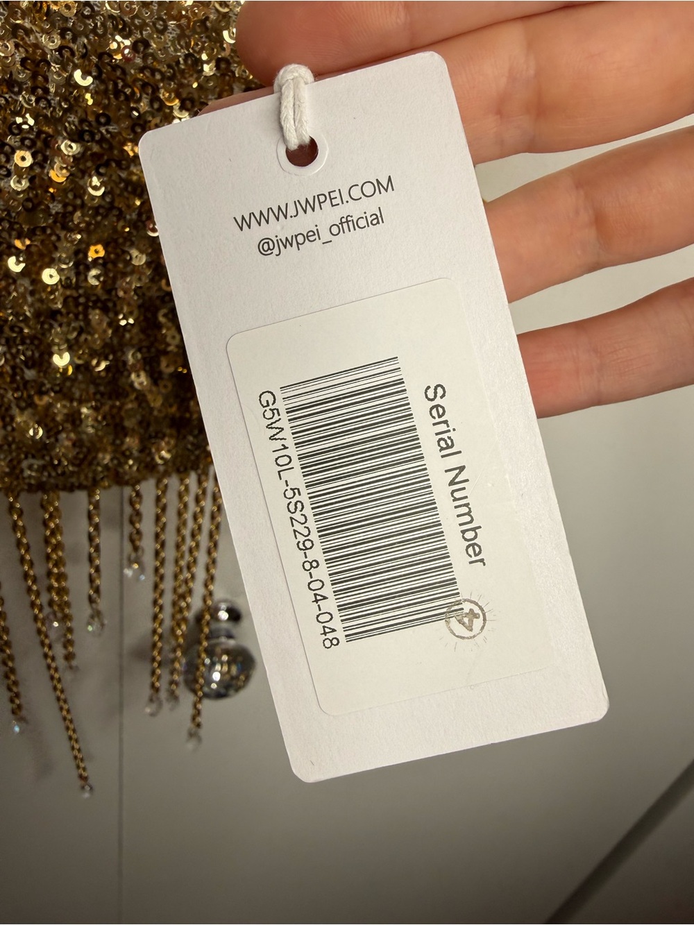 JW PEI Anika Star-Embellished Chain Bag in gold $159 NWT - Picture 6 of 10